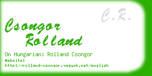 csongor rolland business card